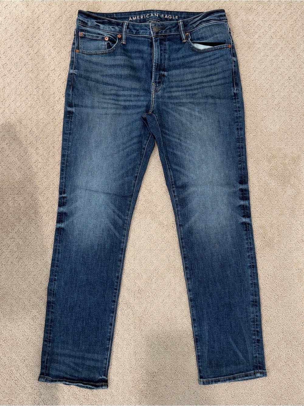 American Eagle Outfitters Men's Indigo Slim Straight Jeans